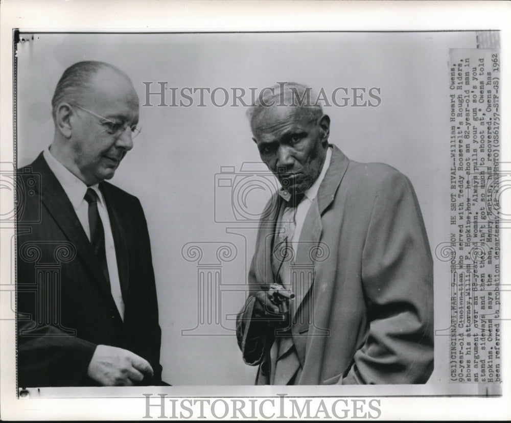 1962 Press Photo William Howard Owens with his lawyer, William Hopkins - Historic Images