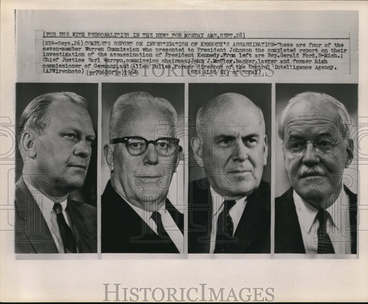 1964 Press Photo These are four of the seven-member Warren Commission who - Historic Images