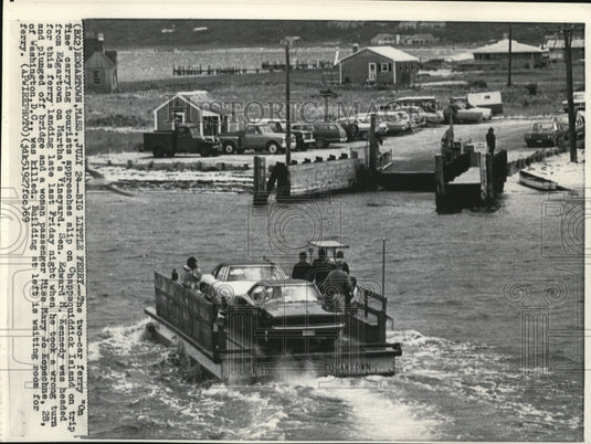1969 Press Photo On Time ferry on Edward Kennedy automobile accident - Historic Images