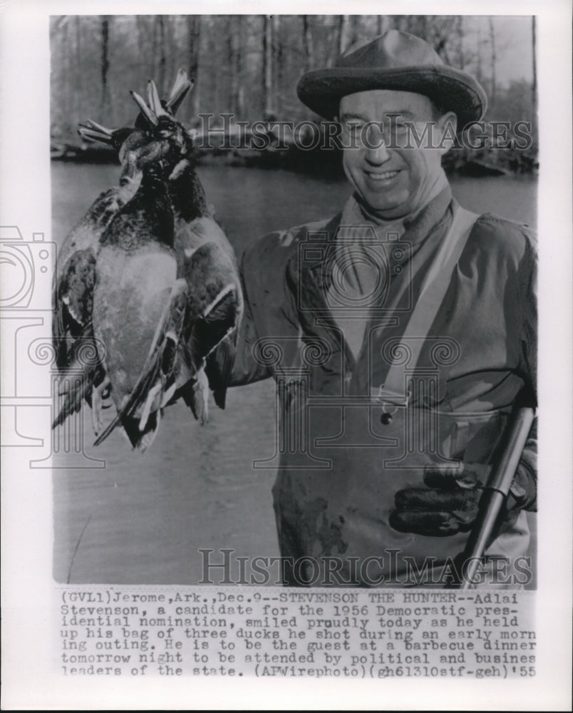 1955 Wire Photo Democratic presidential candidate Adlai Stevenson - cvw08264 - Historic Images