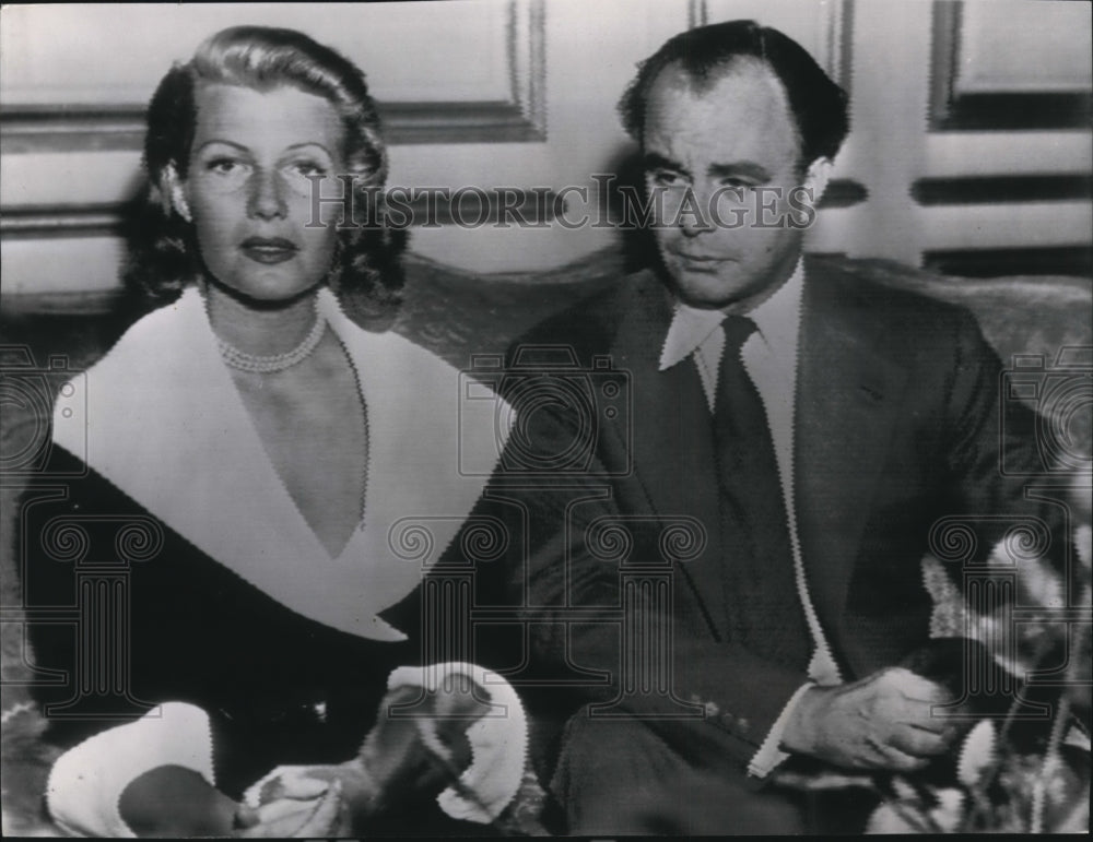 1952 Press Photo Actress Rita Hayworth and Prince Aly Khan - Historic Images
