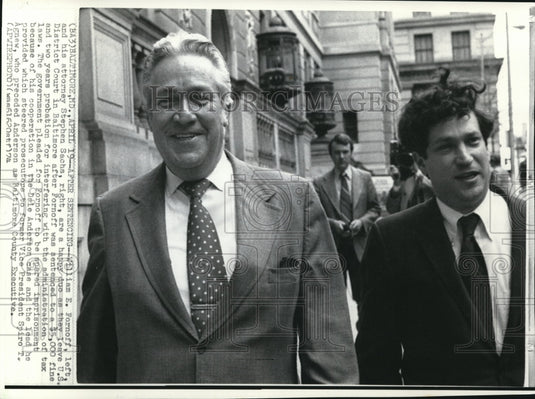 1974 Press Photo William Fornoff with his attorney Stephen Sachs in Baltimore - Historic Images