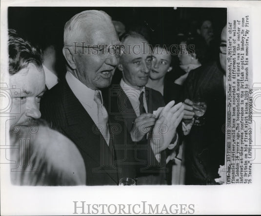 1955 Press Photo Hitler's chief financial adviser Dr. Hjalmar Schacht - Historic Images