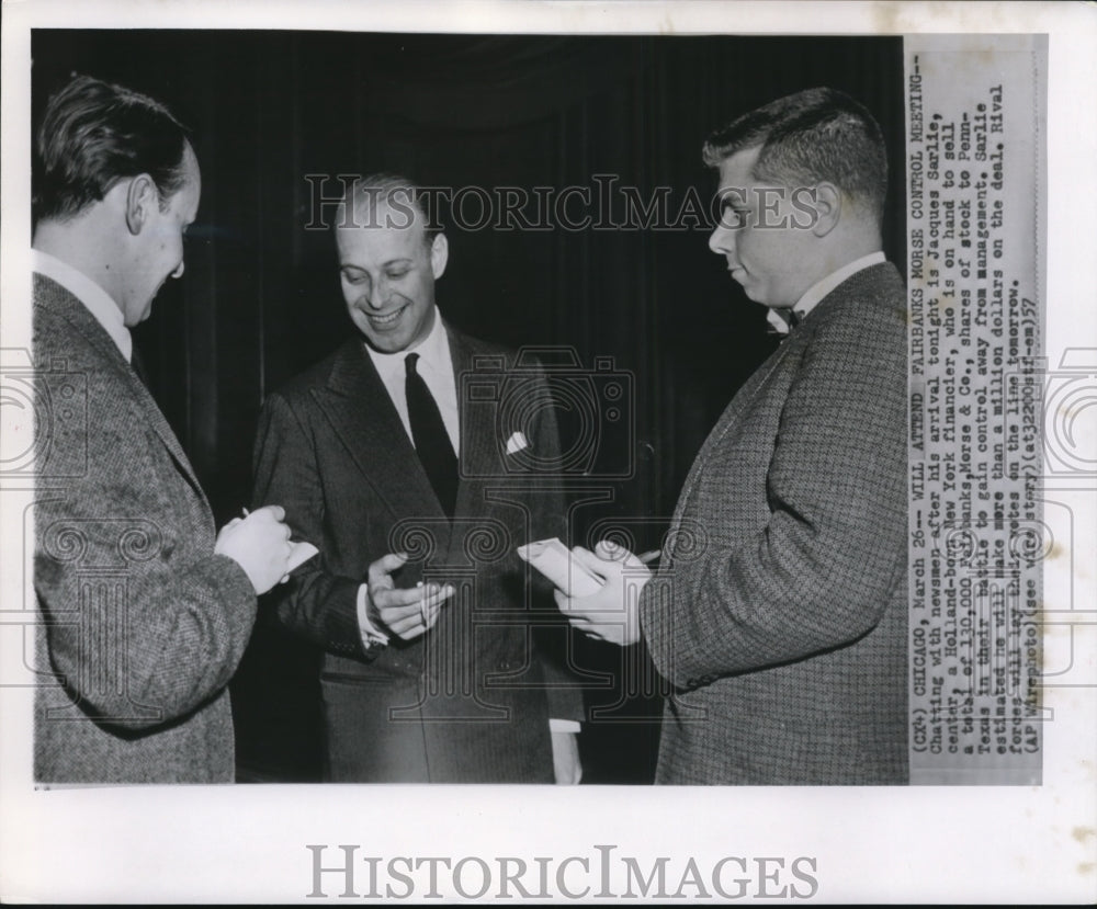 1957 Sarlie will attend Fairbanks Morse Control meeting - Historic Images