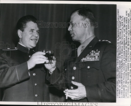 1946 Press Photo Major General Sarayev, Military Attache of Soviet Embassy - Historic Images