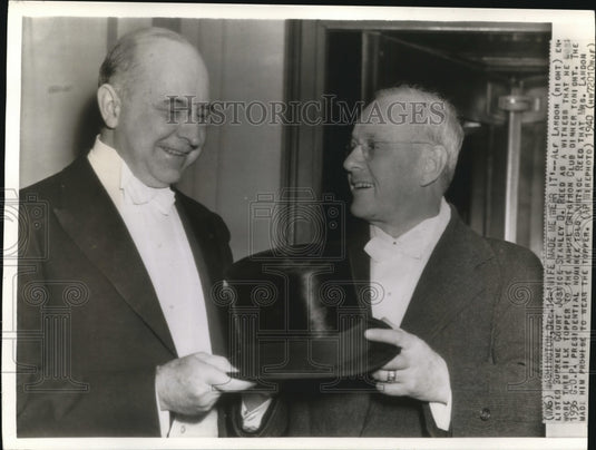 1940 Press Photo Governor Alf Landon and Supreme Court Justice Stanley Reed - Historic Images