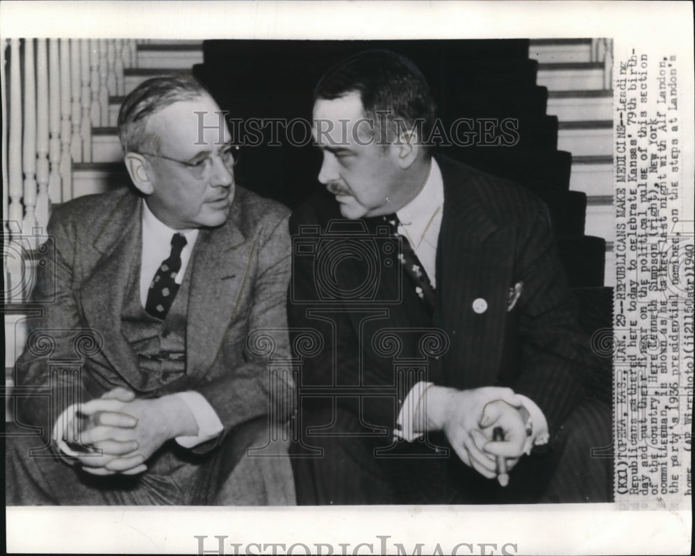 1940 Press Photo Leading Republican presidential nominee Alf Landon - Historic Images