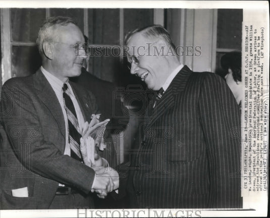 1940 Press Photo Alf Landon is the Republican presidential nominee - Historic Images