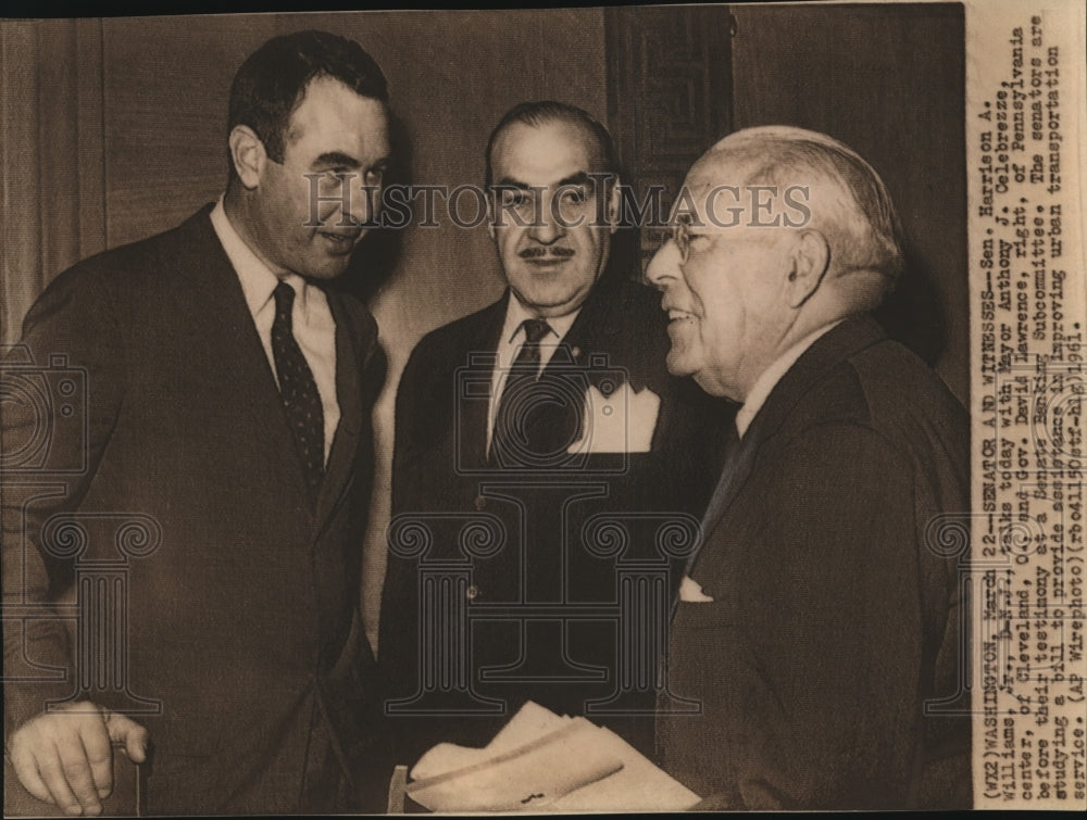 1961 Press Photo Senators are studying a bill to provide assistance - Historic Images