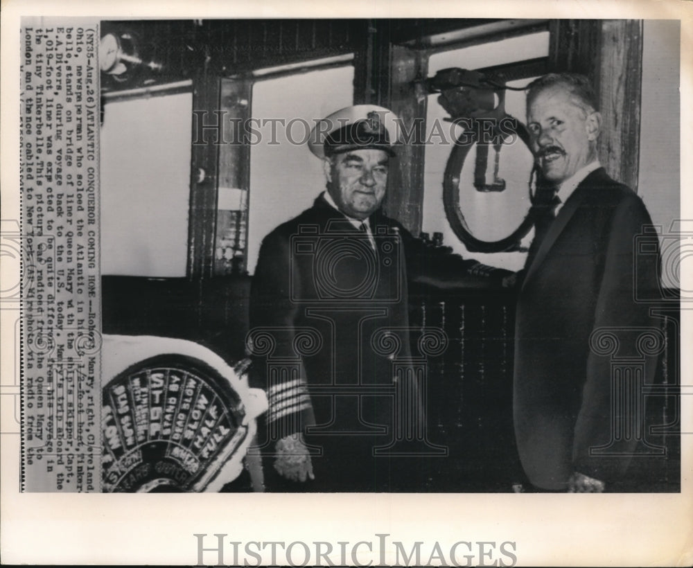 1965 Wire Photo Robert mManry, newsman who ailed across the Atlantic alone-Historic Images