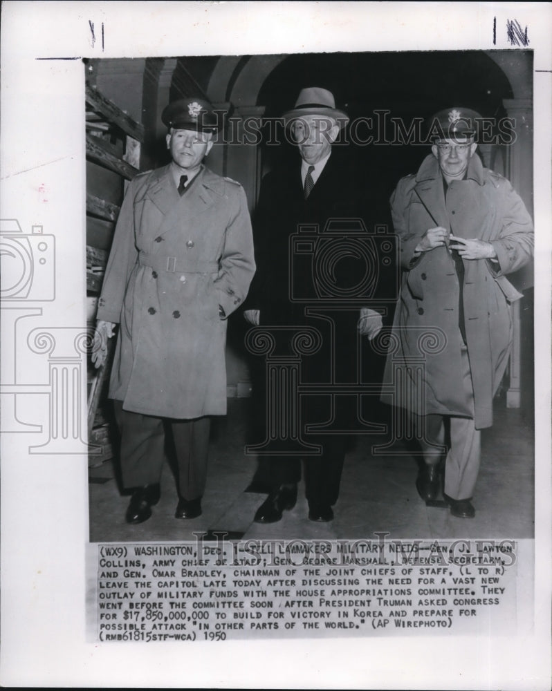 1950 Press Photo Needs of Lawmakers Military - Historic Images