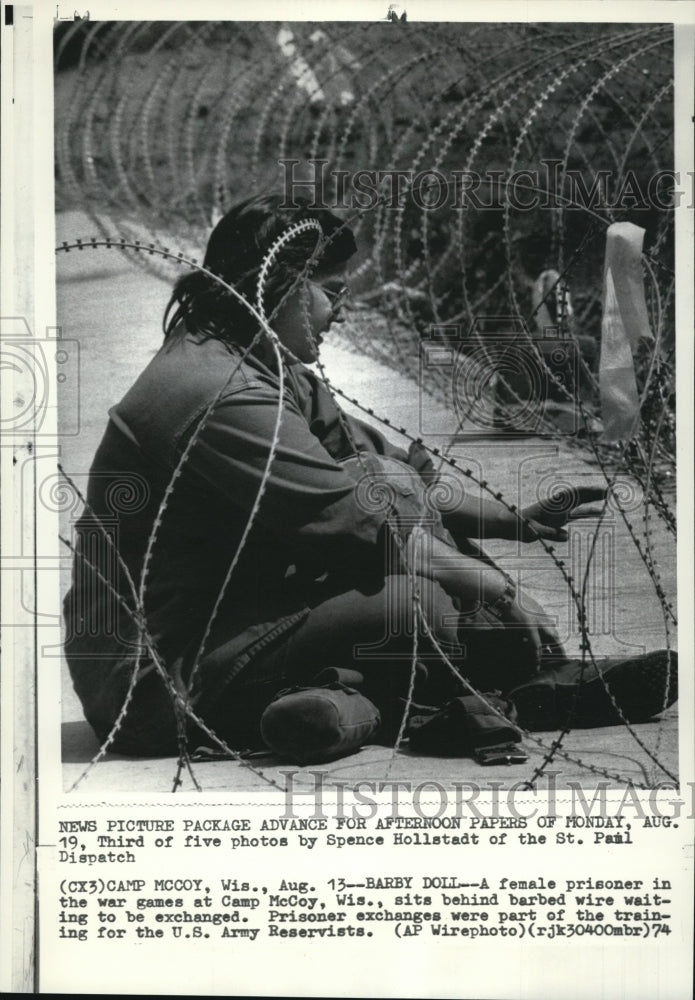 1974 Wire Photo War games for US Army Reservist at Camp McCoy, Wis - cvw08797-Historic Images