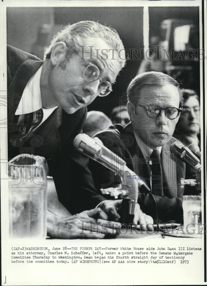 1973 Press Photo 4thday of testimony of Senate Watergate Committee in Washington - Historic Images