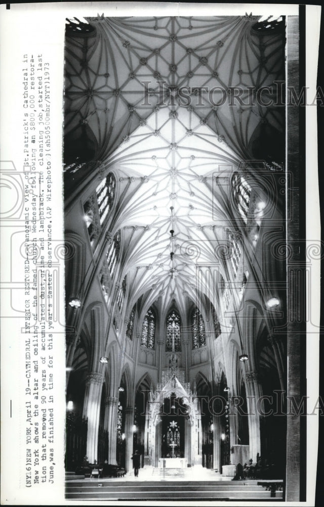 1973 Press Photo The Panoramic View of St. Patrick&#39;s Cathedral in New York - Historic Images