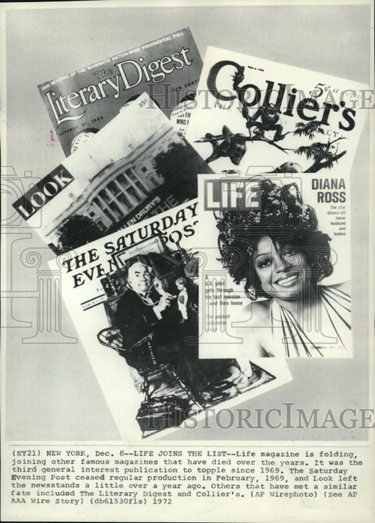 1972 Press Photo Life magazine is folding, will cease publication - Historic Images