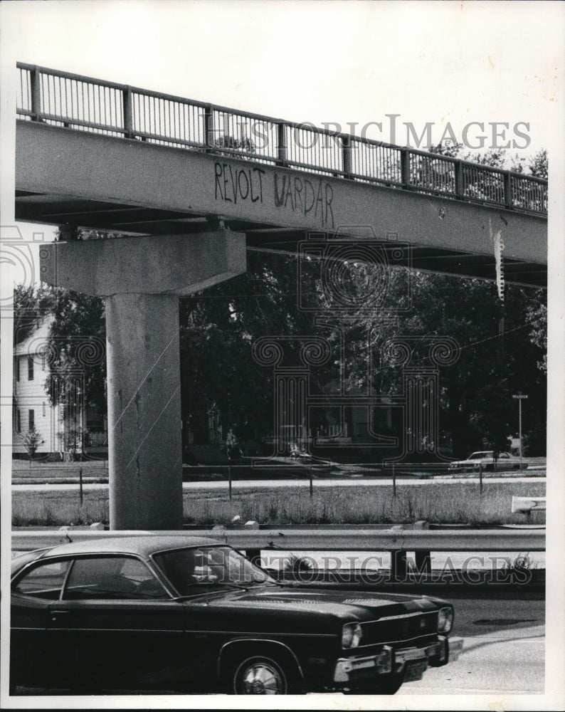 1975 Press Photo Patriot of Macedonia claimed credit for adding Vardar to Revolt - Historic Images