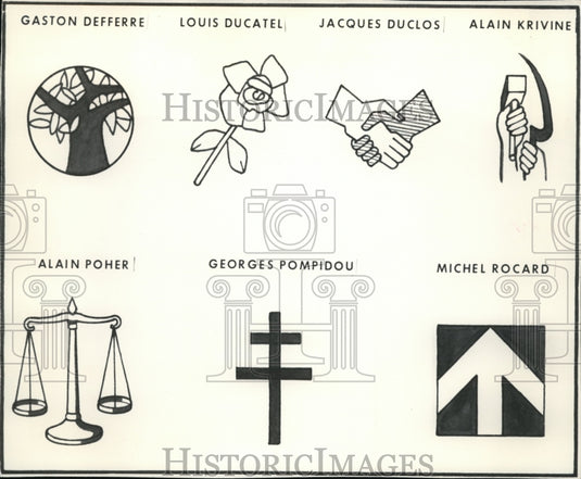 1969 Press Photo These are individual signs which will decorate voting - Historic Images