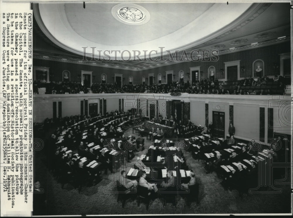 1971 Press Photo The United states Senate for its official portrait - Historic Images