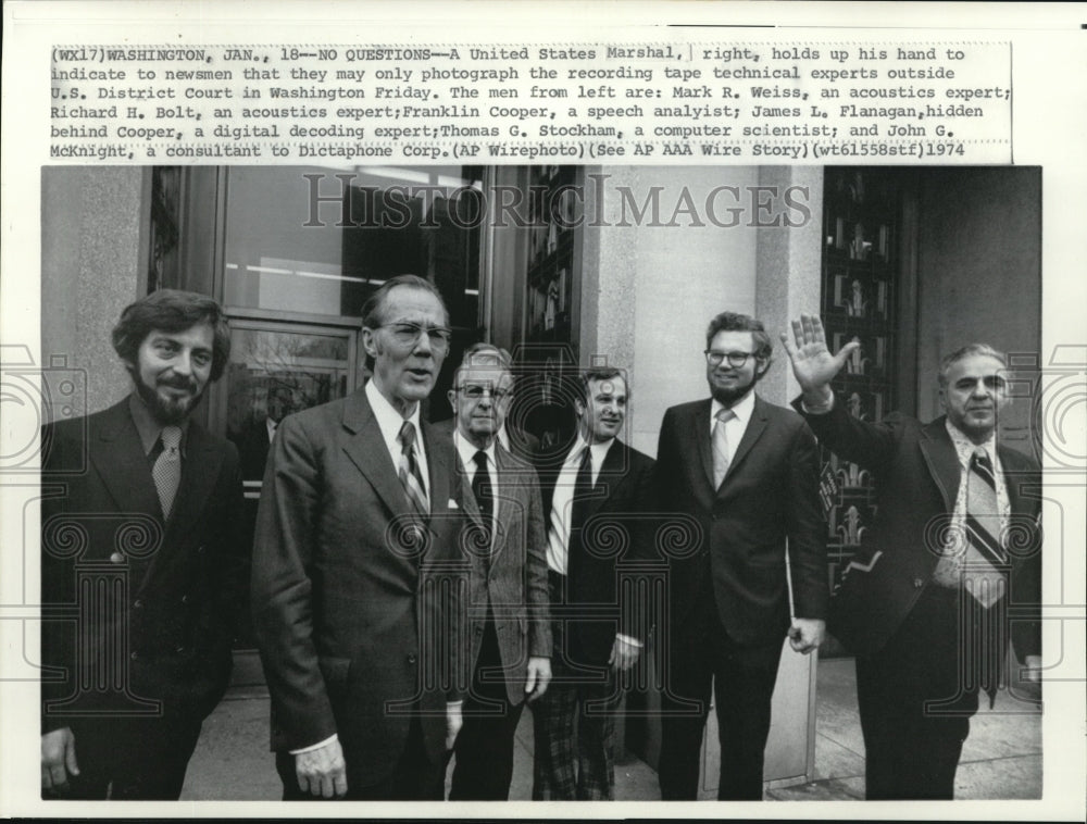 1974 Press Photo M. Weiss, R. Bolt, Cooper, J. Flanagan, T. Stockman, McKnight - Historic Images