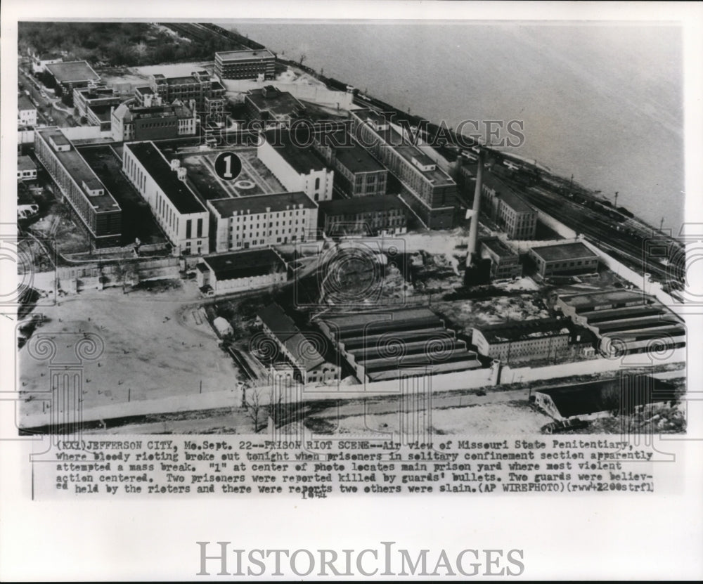 1954 Wire Photo The aerial view of the Mississippi State Prison - cvw09782 - Historic Images