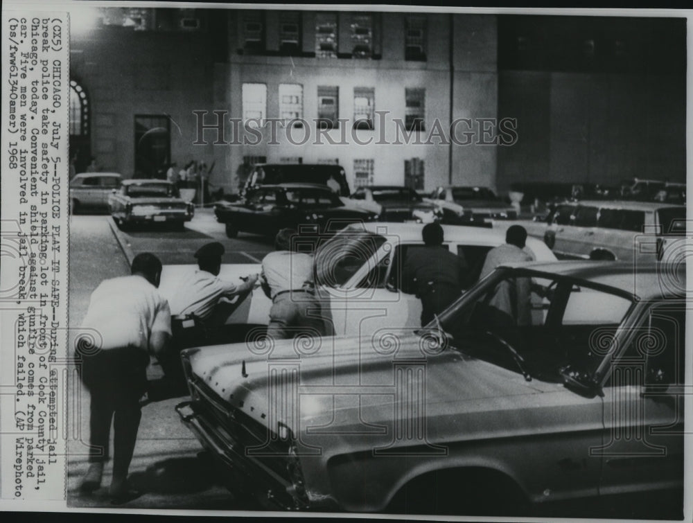 1968 Press Photo The attempted jail break in Cook County Jail - Historic Images