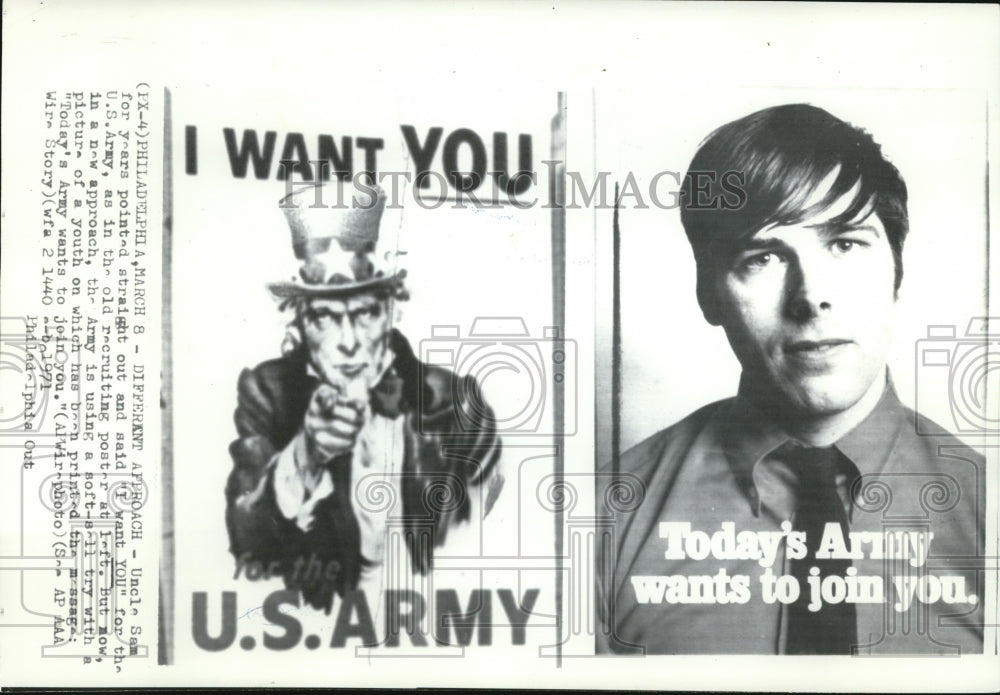 1971 Press Photo The U.S.Army recruiting poster - Historic Images