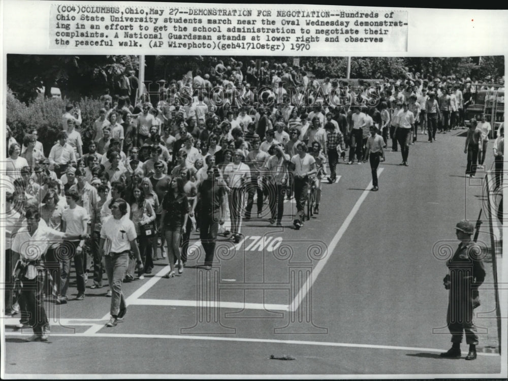 1970 Press Photo  The Ohio State University student demonstrators - Historic Images