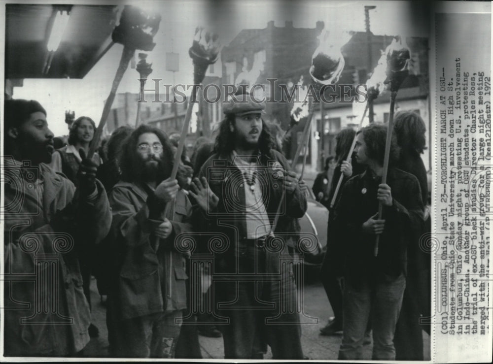 1972 Press Photo The Ohio State University demonstrators - Historic Images