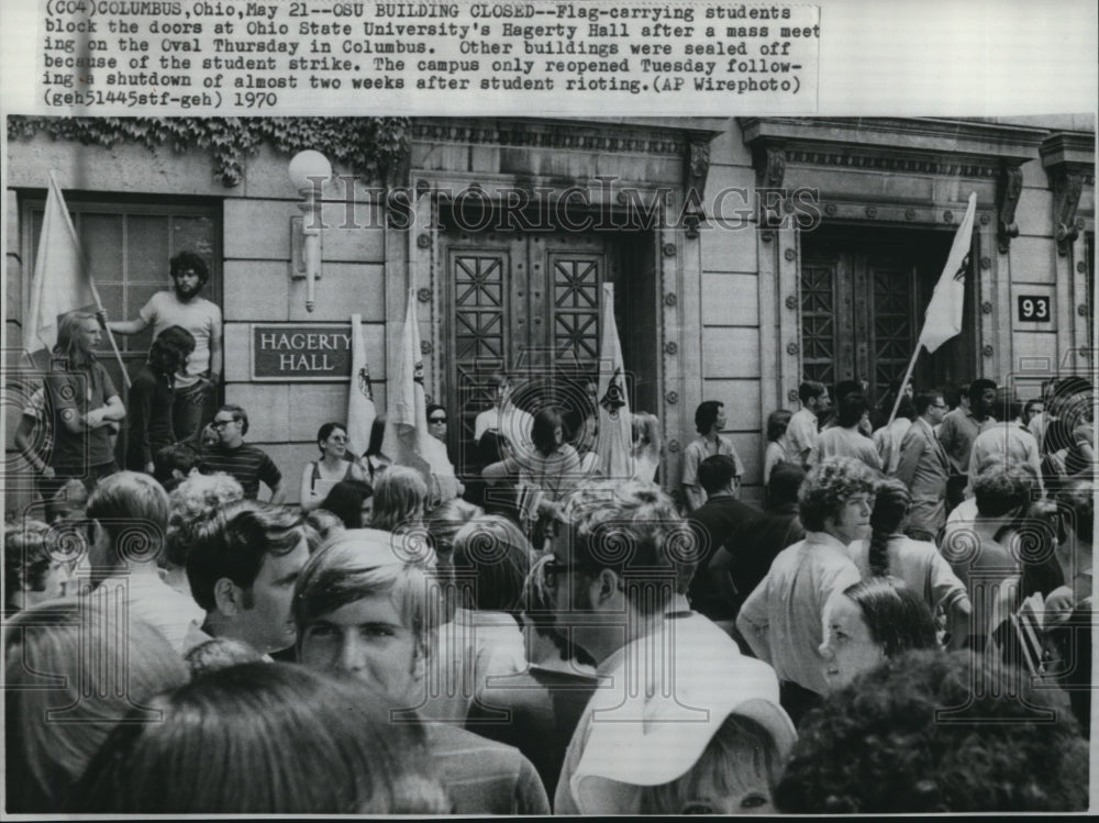 1970 Press Photo  The Ohio State University student demonstrators - Historic Images