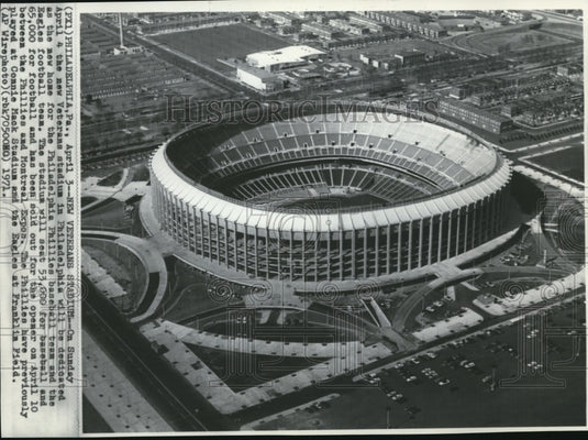 1971 Press Photo The Veterans Stadium in Philadelphia - Historic Images