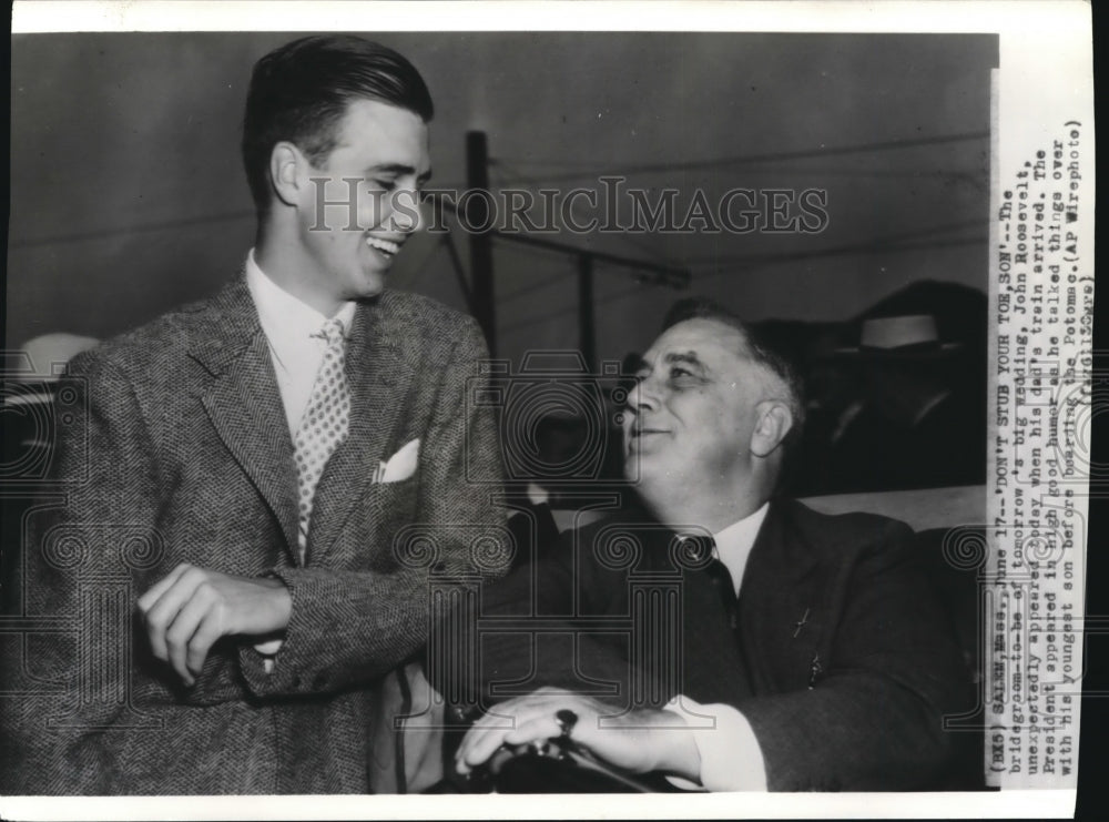 1938 Press Photo President Roosevelt Appeared in High Good Humor - Historic Images