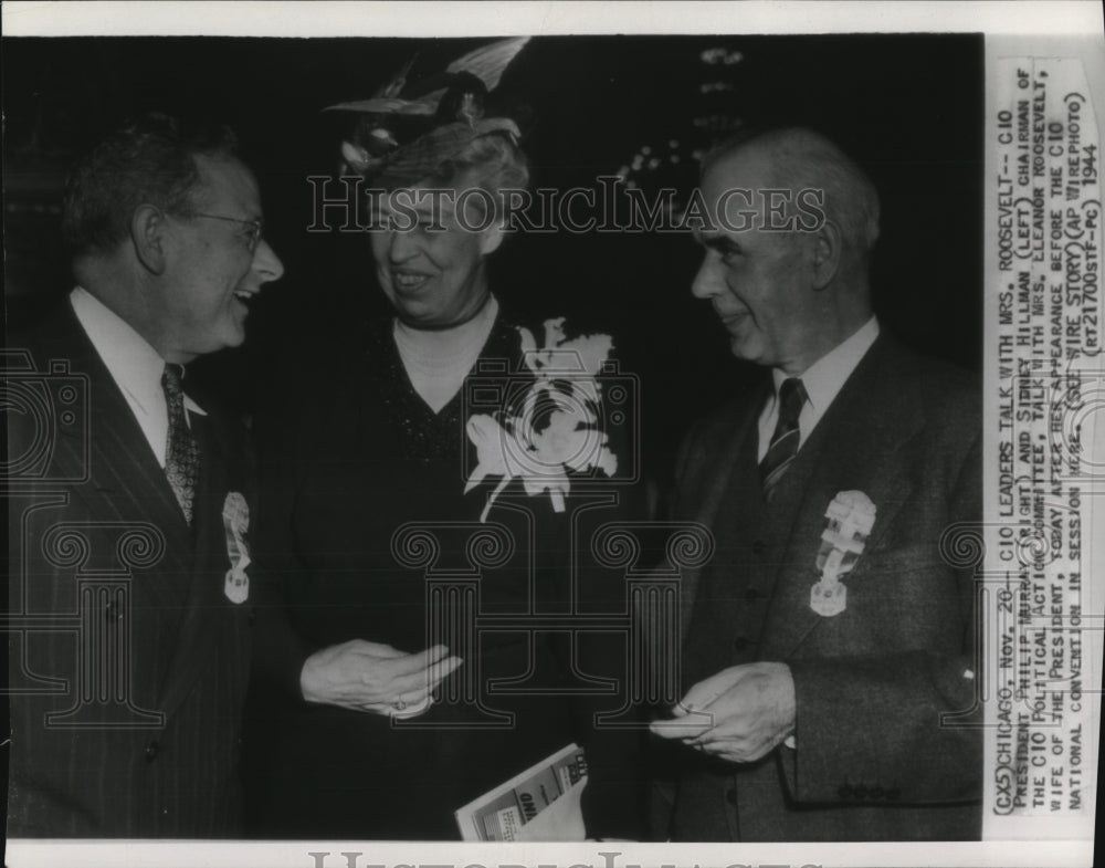 1944 Press Photo President Philip Murray and Sidney Hillman chairman of the C10 - Historic Images