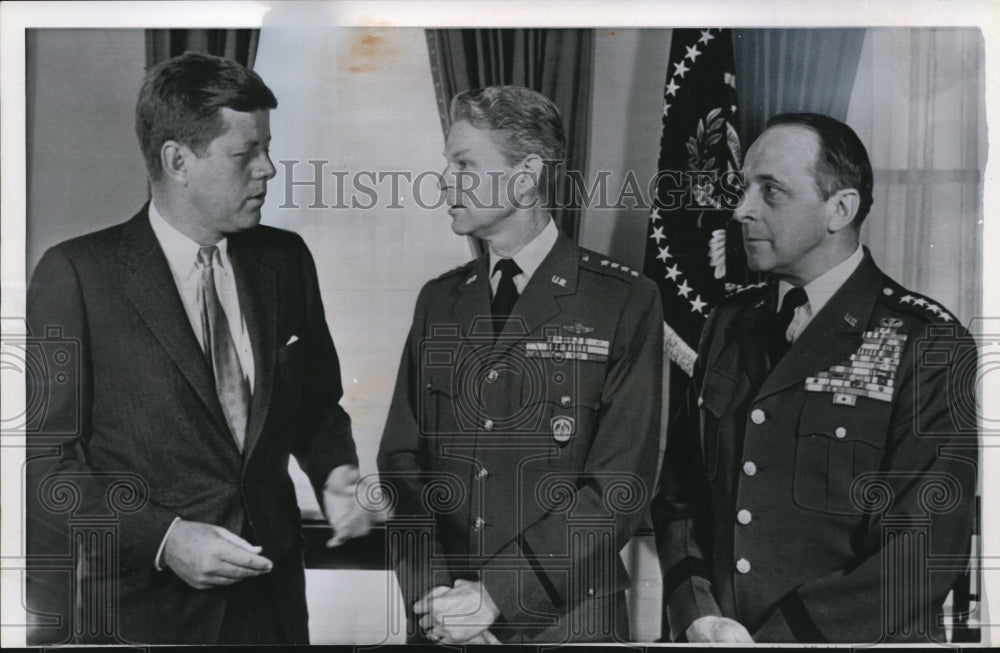 1961 Press Photo Kennedy asked generals to report to White House for conference - Historic Images