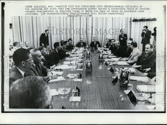 1966 Press Photo The american and South Vietnam Government Gathers in Honolulu - Historic Images