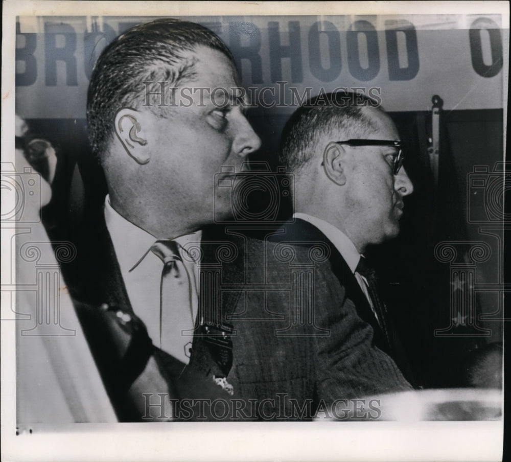 1961 Press Photo Hoffa &amp; Liss in election for Pres. of the Union - Historic Images