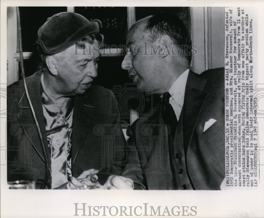 1953 Press Photo Adlai E. Stevenson defeated 1952 Democratic Presidential - Historic Images