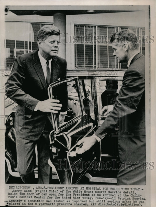 1963 Press Photo Jerry Behny, Chief of the White House Secret Service detail - Historic Images