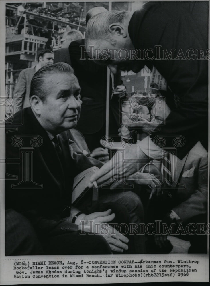 1968 Arkansas Gov Winthrop Rockefeller &amp; Ohio Gov James Rhodes - Historic Images