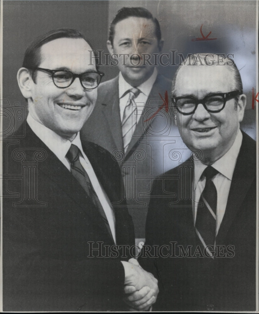 1970 Press Photo Congressman Robert Taft, Jr &amp; Ohio Gov James Rhodes - Historic Images