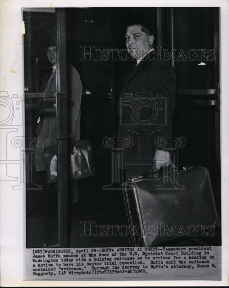 1960 James Hoffa Arrives For A Hearing - Historic Images