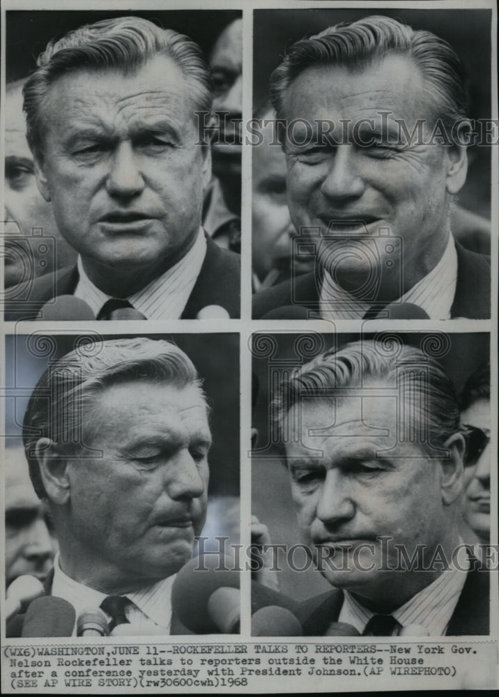 1968 Press Photo New York Gov. Nelson Rockefeller at the White House - Historic Images