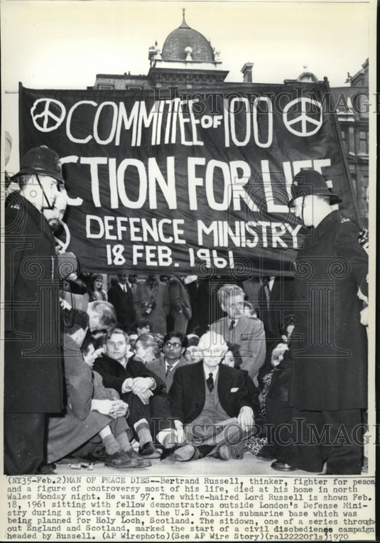 1970 Press Photo Russell died at his home in north Wales - Historic Images