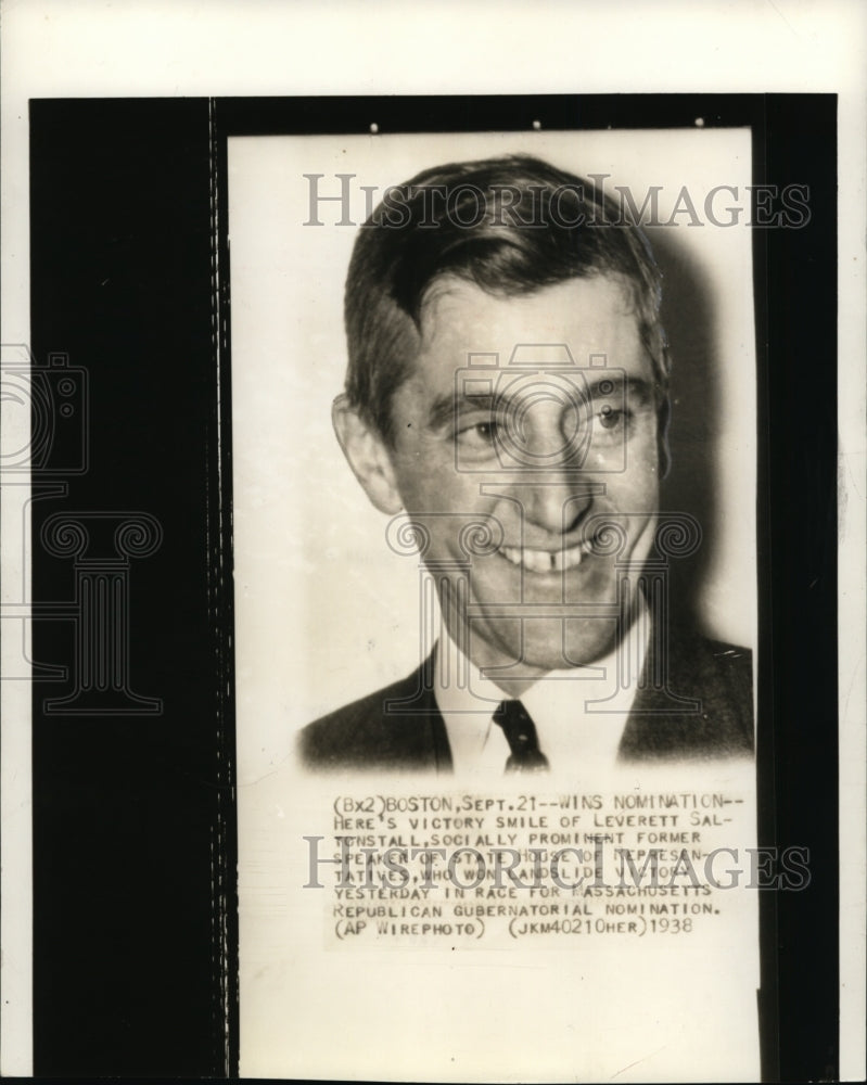 1938 Press Photo Saltonstall won landslide victory in race for Gobernatorial - Historic Images