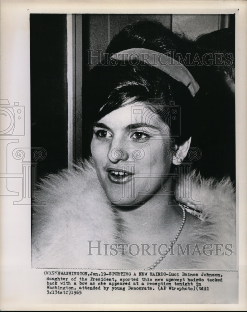 1965 Press Photo Luci Baines Johnson, daughter of the President - Historic Images