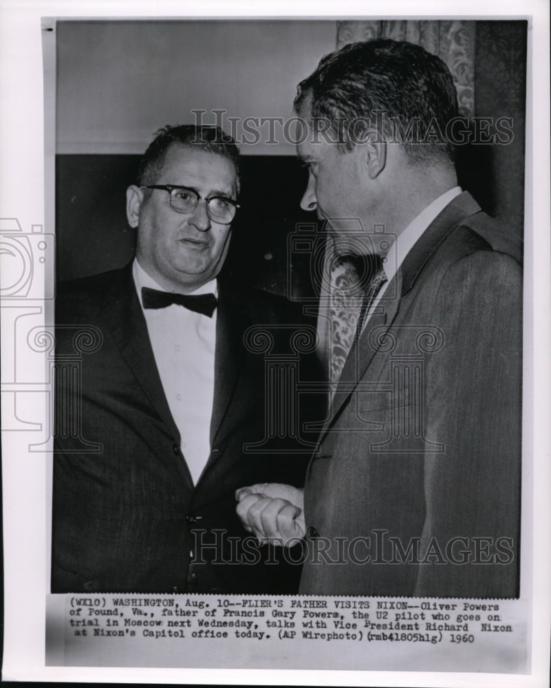 1960 Press Photo Oliver Powers of Pound, Va., father of Francis Gary Powers - Historic Images