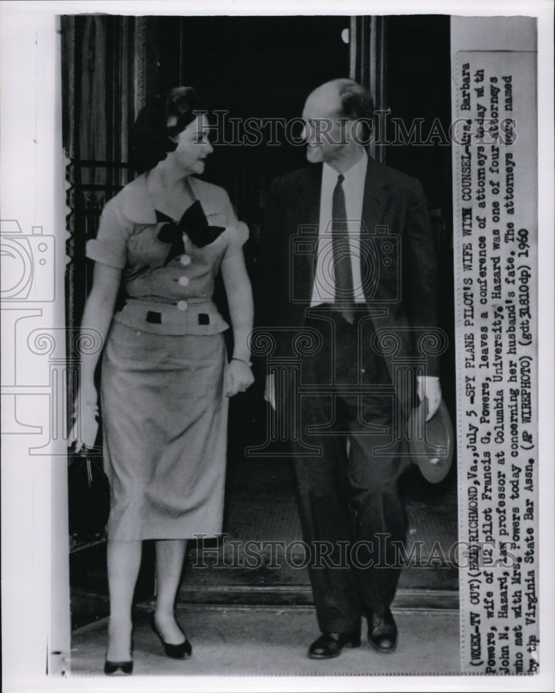 1960 Press Photo Mrs. Barbara Powers, wife of U2 pilot Francis G. Powers - Historic Images