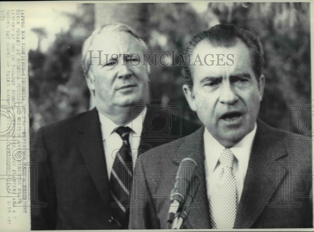 1971 Press Photo President Nixon speaks - Historic Images