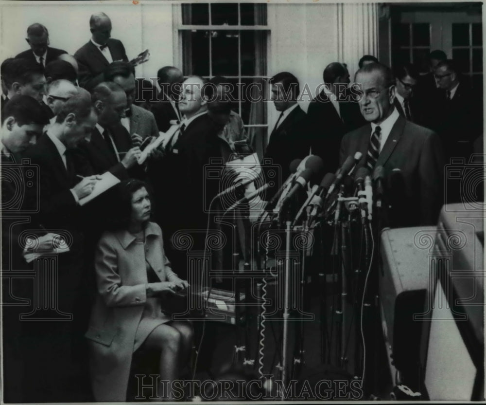 1968 Press Photo President Johnson plans to establish consultations - Historic Images