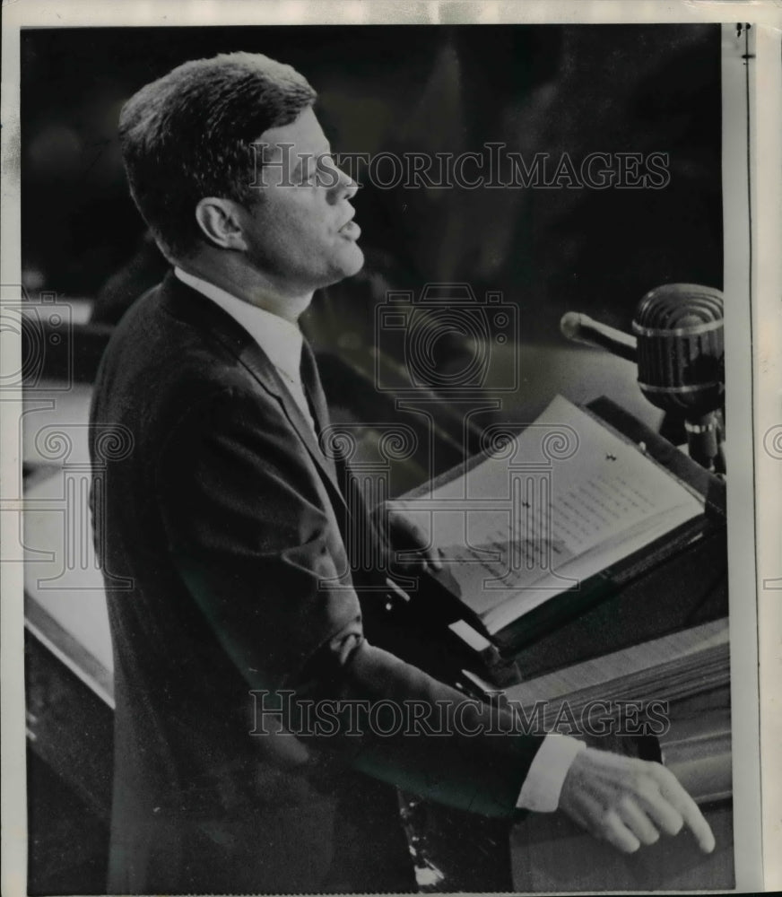 1962 Press Photo President Kennedy, his speech delivers his State of the Union - Historic Images