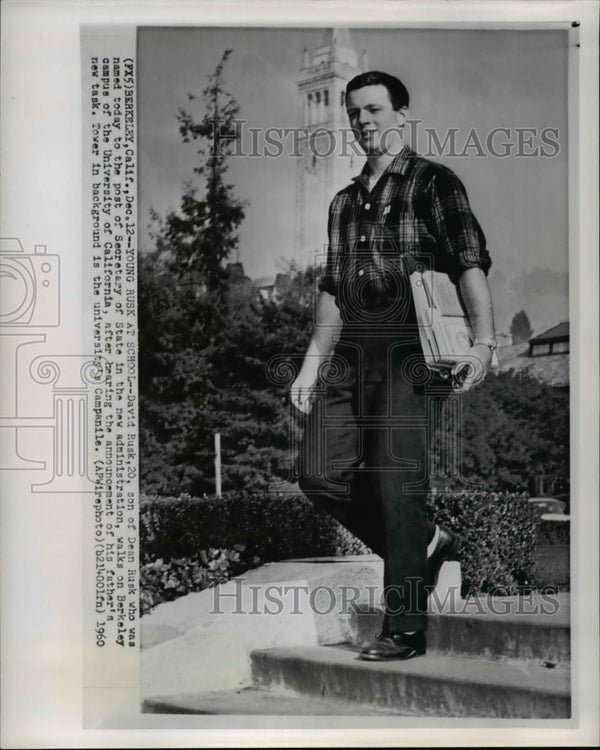 1960 Press Photo David Rusk son of the Dean Rusk, U.S. Secretary of St ...